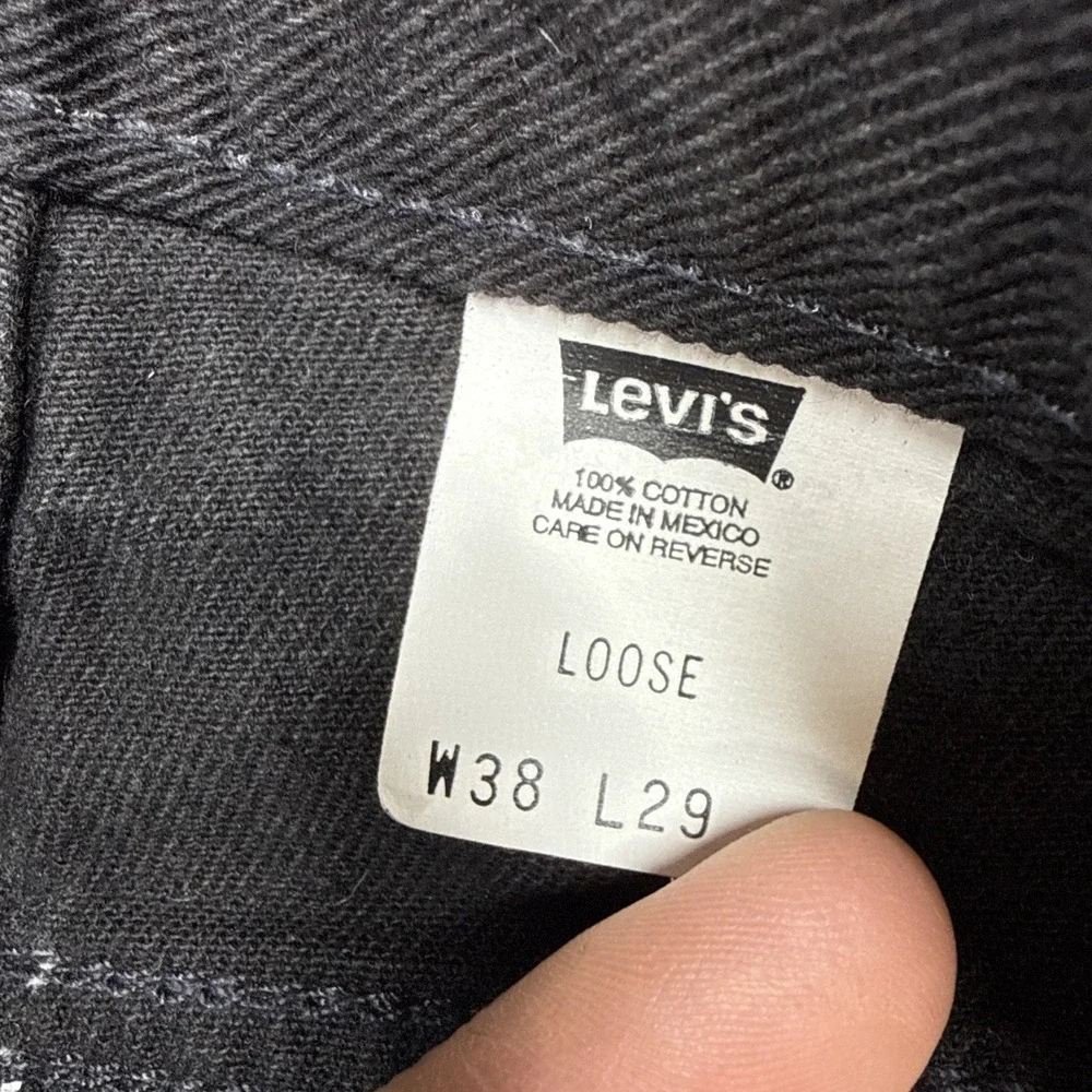 Vintage Levi's 545 Loose Fit Jeans Men 38X29 (Fits36X29) Black Baggy Y2K